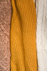 Hand made cable-knit sweater sweater close up