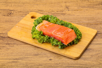 Salmon fillet slice for cooking