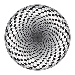 Abstract checkered Spiral design element