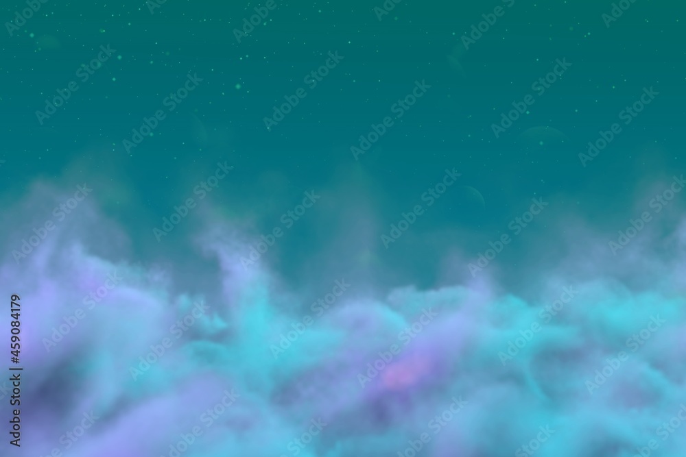 Wall mural mystic mist concept with lights bokeh effect design abstract background for any design purposes