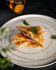 sausage in pita bread, lavash