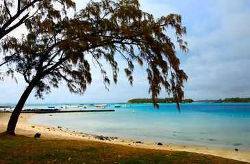 Quiet beach in Blue Bay, Mauritius, Africa