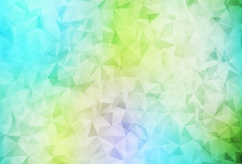 Obraz premium Light Blue, Yellow vector gradient triangles template.