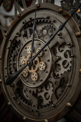 Fototapeta na wymiar old clock mechanism