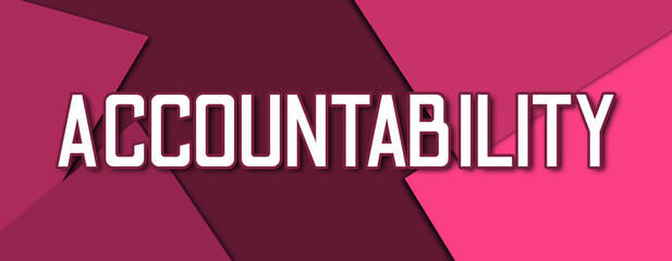 Accountability - text written on pink paper background