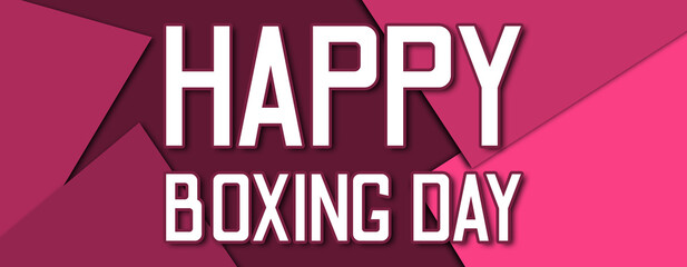 Fototapeta na wymiar happy boxing day - text written on pink paper background