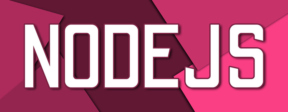 Nodejs - text written on pink paper background