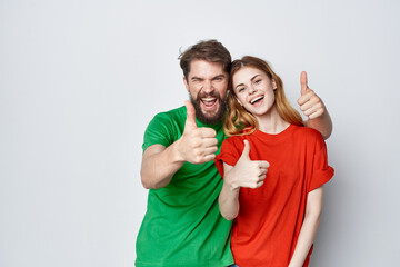 man and woman communication fun together friendship studio lifestyle