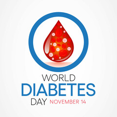 World Diabetes day is observed every year on November 14, it is the primary global awareness campaign focusing on diabetes. Vector illustration