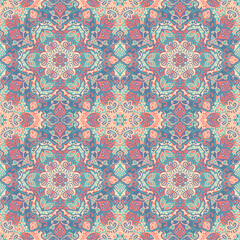 Colorful mandala pattern seamless islamic concept
