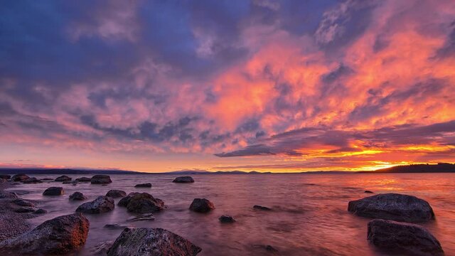 primal earth images dramatic sunset mamatua clouds lake 