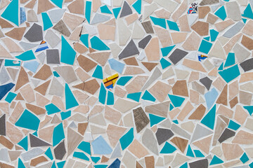 Abstract background made with pieces of broken tiles