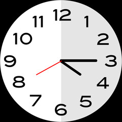 Quarter past 4 o'clock analog clock icon