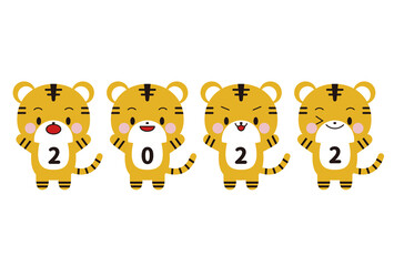 3New Years card_Tiger_2022_Black