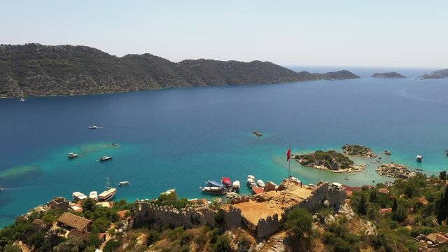 Kekova, also named Caravola, is a small Turkish island near Demre district of Antalya province which faces the villages of Kalek&ouml;y and &Uuml;&ccedil;ağız. Kekova has an area of 4.5 km&sup2; and is uninhabited.