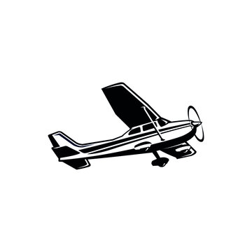 Light Aircraft Vector. Small plane propeller