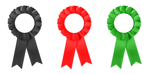 Drei Medaillen schwarz rot grün auf weissem Hintergrund Platz 1 2 3