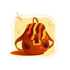 vector icon from autumn set hiking backpack