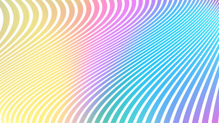 Abstract colorful image with thin lines. Bright gradient background that goes from yellow to pink and blue. The site, wallpaper, design of booklets, leaflets. Vector stock illustration