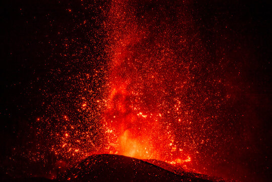 Cumbre Vieja volcanic eruption in La Palma Canary Islands 2021