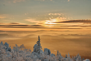 Christmas in the mountains. The Taganay National Park