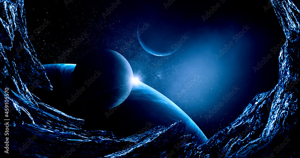 Canvas Prints image of outer space. . mixed media