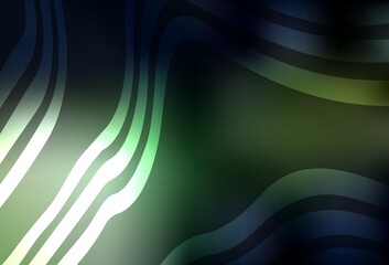 Dark Green vector template with bent lines.