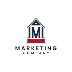 Letter M building logo vector. Suitable for construction, marketing, real estate and mortgage industries.