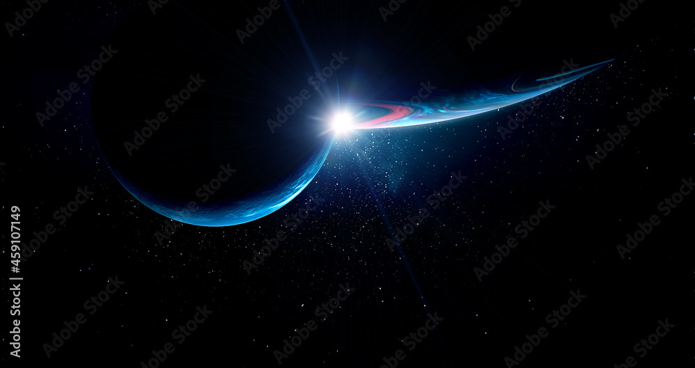 Aufkleber image of outer space. . mixed media