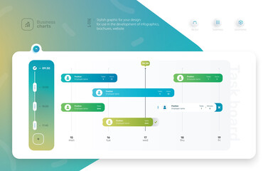 Vector infographic chart template. Business concept with seven options. For flowchart, steps, parts, infographic, diagram. Can be used for your presentations, workflow layout, web. Vector eps№1