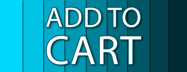 Add To Cart - text written on blue striped background