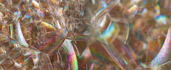 soap bubbles close up in the detail - macro photography