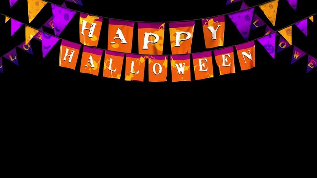 Hanging Halloween decoration with Alpha Channel