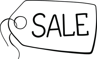 Label sale vector doodle