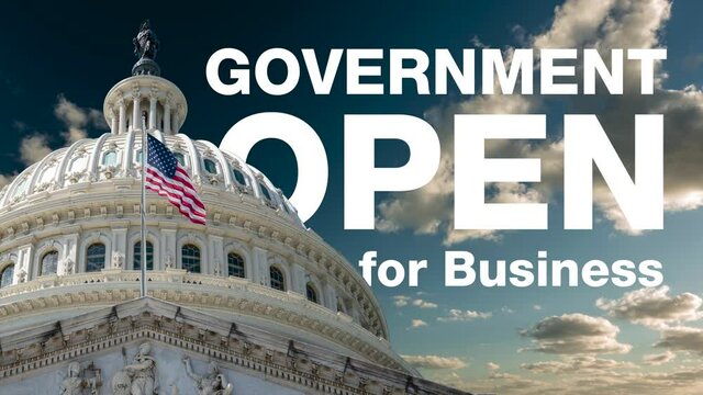 Concept of Opening US economy, reopen United States or American economic back to work after the business lockdown due to covid-19 or coronavirus pandemic