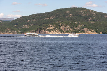 cruise on the Lysefjord fjord in Norway