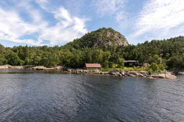 Fototapeta premium cruise on the Lysefjord fjord in Norway