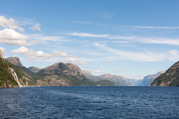 cruise on the Lysefjord fjord in Norway