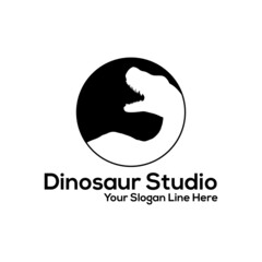 dinosaur studio logo, Dino logo icon designs, Vector dinosaur logo concept