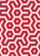 Colour Hexagon Tile Connection art background design illustration