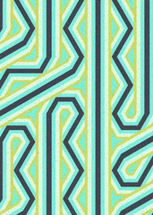 Colour Hexagon Tile Connection art background design illustration