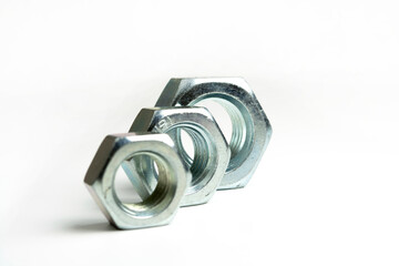 several large nuts in a group on a white background