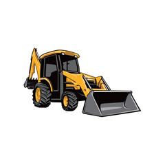 Obraz na płótnie Canvas tractor, farm equipment, construction machine isolated vector