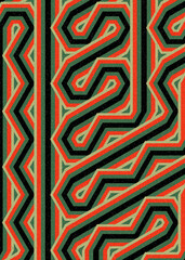 Colour Hexagon Tile Connection art background design illustration