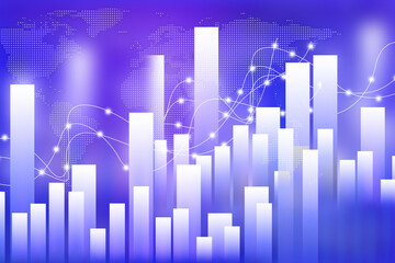 2d illustration futuristic business background pattern graph concept

