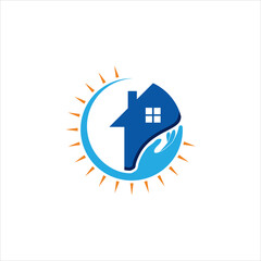 house or home healing and care modern logo