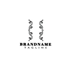 brackets cartoon logo icon design template black isolated creative illustration