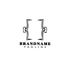 brackets cartoon logo icon design template simple isolated vector illustration