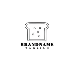 bread cartoon logo icon design vector illustration