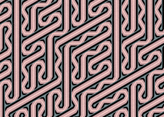 Colour Hexagon Tile Connection art background design illustration